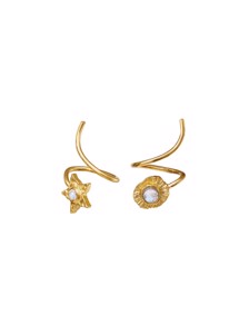 Sirius earring Forgyldt Maanesten 